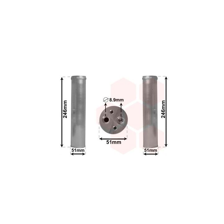 Džiovintuvas, oro kondicionierius VAN WEZEL 4300D094