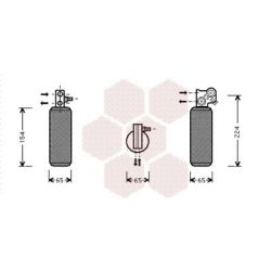 Džiovintuvas, oro kondicionierius VAN WEZEL 4300D254