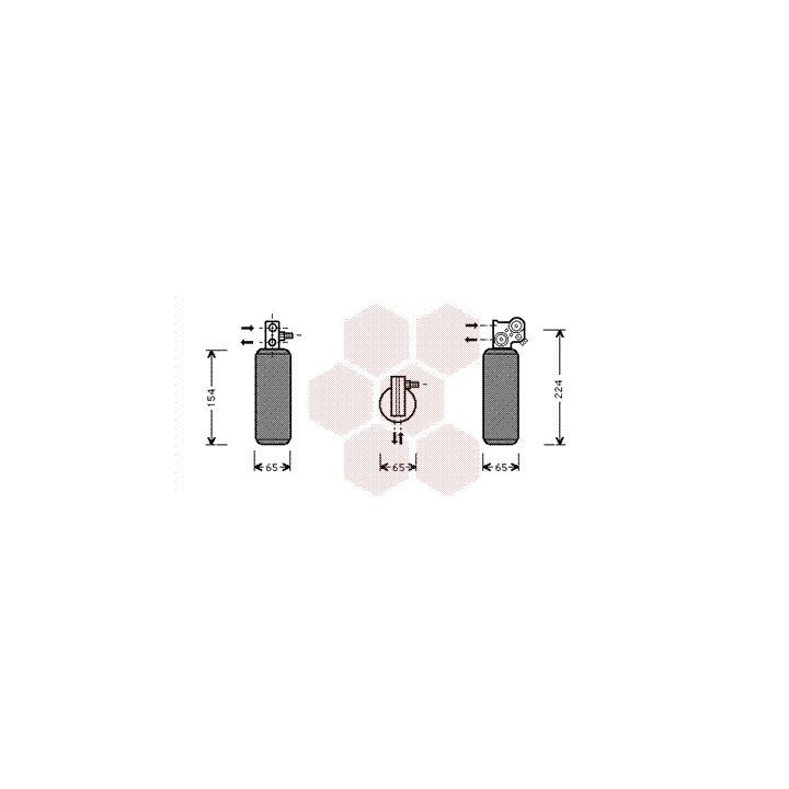 Džiovintuvas, oro kondicionierius VAN WEZEL 4300D254