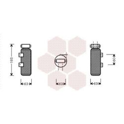 Džiovintuvas, oro kondicionierius VAN WEZEL 4300D287