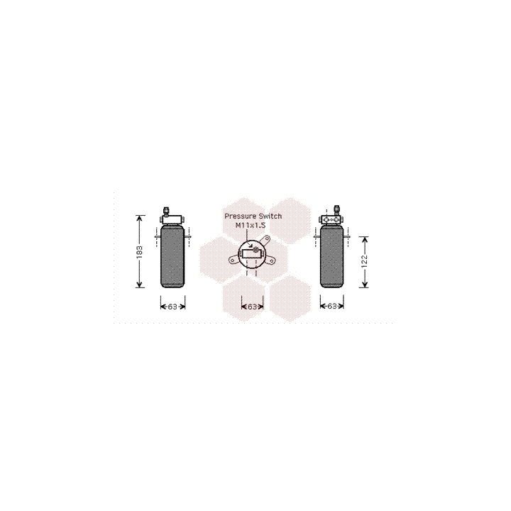 Džiovintuvas, oro kondicionierius VAN WEZEL 4300D288