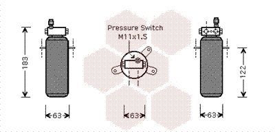 Džiovintuvas, oro kondicionierius VAN WEZEL 4300D288
