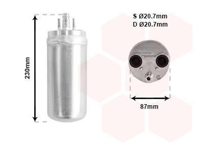 Džiovintuvas, oro kondicionierius VAN WEZEL 4300D350