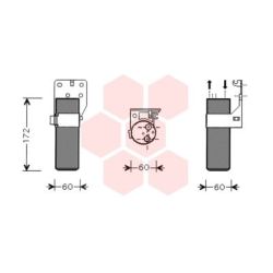 Džiovintuvas, oro kondicionierius VAN WEZEL 4300D355