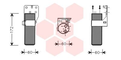 Džiovintuvas, oro kondicionierius VAN WEZEL 4300D355
