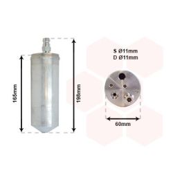 Džiovintuvas, oro kondicionierius VAN WEZEL 4300D364