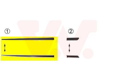 Apdailos/apsauginės juostelė, durelės VAN WEZEL 1620428