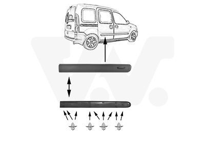 Apdailos/apsauginės juostelė, durelės VAN WEZEL 4311424