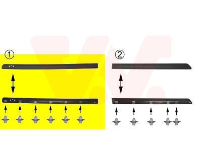 Apdailos/apsauginės juostelė, durelės VAN WEZEL 4338423