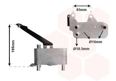 Alyvos aušintuvas, automatinė transmisija VAN WEZEL 02013700