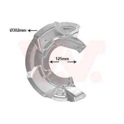 Apsauginis skydas, stabdžių diskas VAN WEZEL 0506371