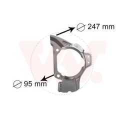 Apsauginis skydas, stabdžių diskas VAN WEZEL 1754371