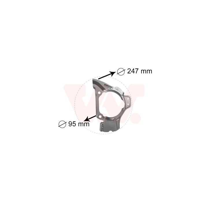 Apsauginis skydas, stabdžių diskas VAN WEZEL 1754371