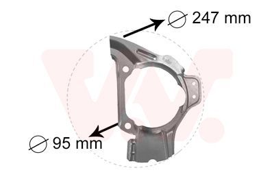 Apsauginis skydas, stabdžių diskas VAN WEZEL 1754371
