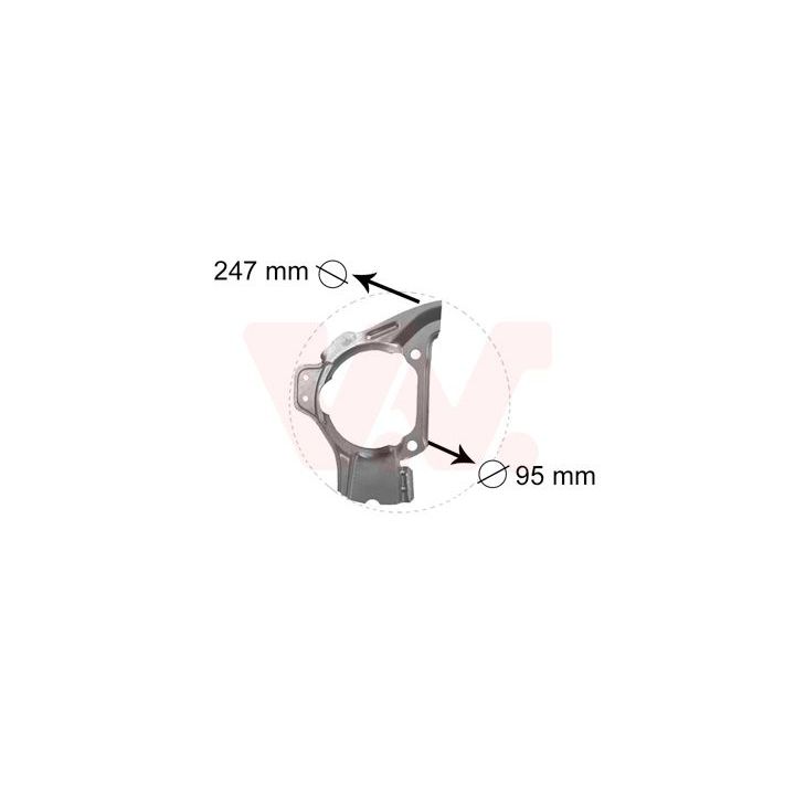 Apsauginis skydas, stabdžių diskas VAN WEZEL 1754372
