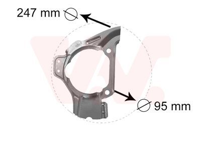 Apsauginis skydas, stabdžių diskas VAN WEZEL 1754372