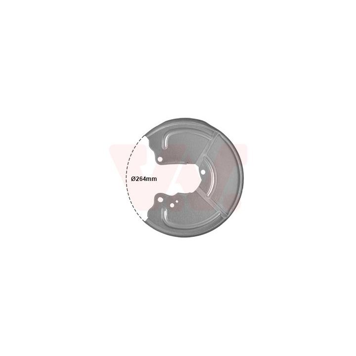 Apsauginis skydas, stabdžių diskas VAN WEZEL 1754373