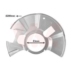 Apsauginis skydas, stabdžių diskas VAN WEZEL 2741372