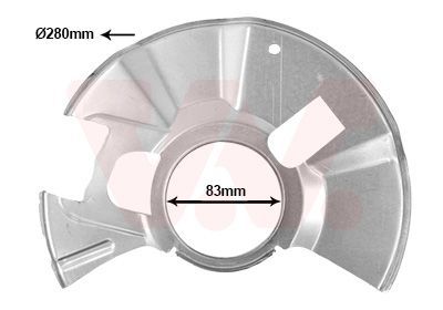 Apsauginis skydas, stabdžių diskas VAN WEZEL 2741372