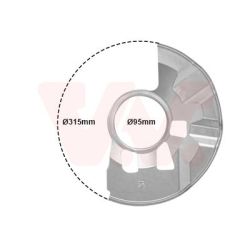 Apsauginis skydas, stabdžių diskas VAN WEZEL 2754371