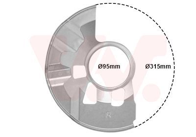 Apsauginis skydas, stabdžių diskas VAN WEZEL 2754372
