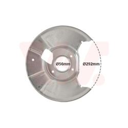 Apsauginis skydas, stabdžių diskas VAN WEZEL 2754374