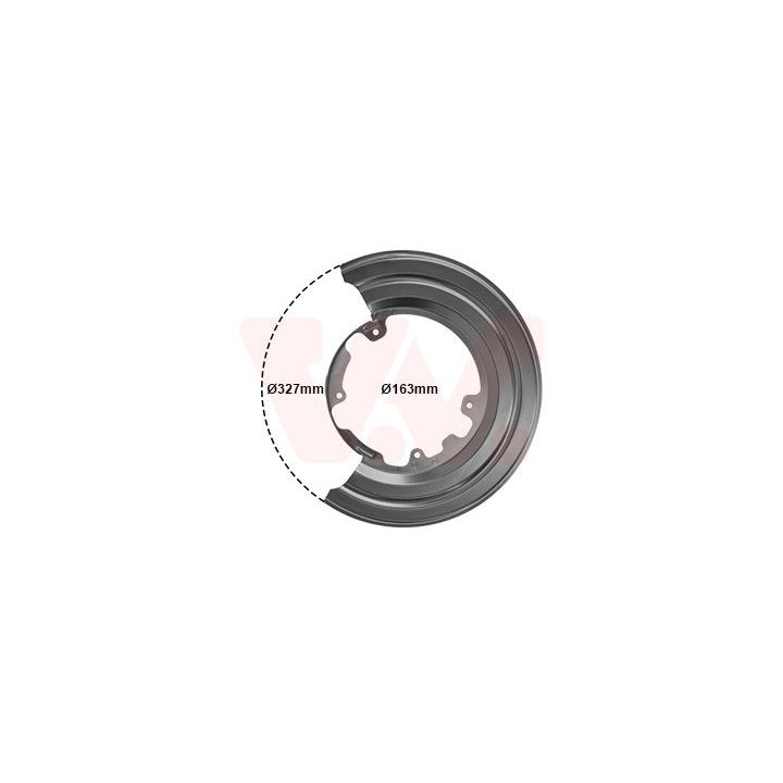 Apsauginis skydas, stabdžių diskas VAN WEZEL 2812373
