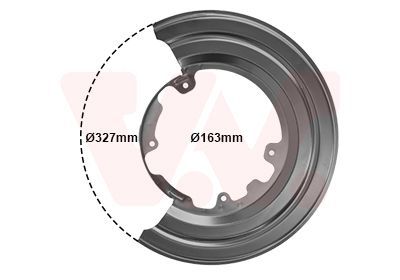 Apsauginis skydas, stabdžių diskas VAN WEZEL 2812373