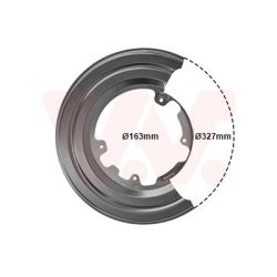 Apsauginis skydas, stabdžių diskas VAN WEZEL 2812374