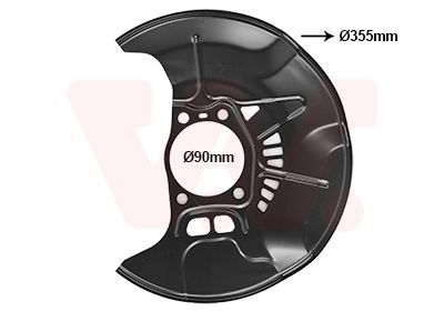 Apsauginis skydas, stabdžių diskas VAN WEZEL 5474371