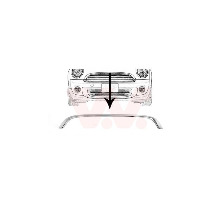 Apdailos/apsauginės juostelė, radiatoriaus grotelės VAN WEZEL 0508518