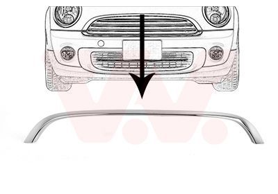 Apdailos/apsauginės juostelė, radiatoriaus grotelės VAN WEZEL 0508518