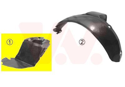 Plokščių apkalas, purvasargis VAN WEZEL 4337434