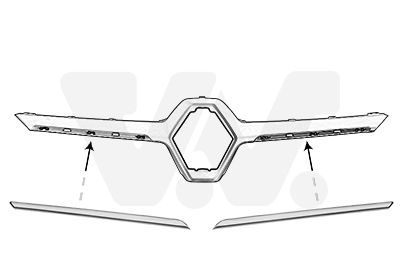 Apdailos/apsauginės juostelė, radiatoriaus grotelės VAN WEZEL 4382519