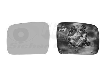 Veidrodėlio stiklas, išorinis veidrodėlis VAN WEZEL 0250837