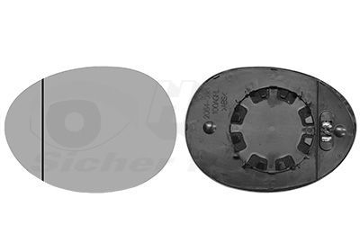 Veidrodėlio stiklas, išorinis veidrodėlis VAN WEZEL 0518837