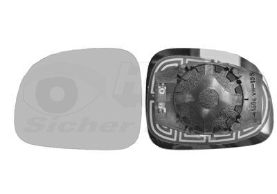 Veidrodėlio stiklas, išorinis veidrodėlis VAN WEZEL 1607837