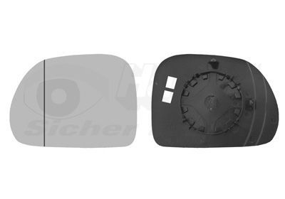 Veidrodėlio stiklas, išorinis veidrodėlis VAN WEZEL 1609831