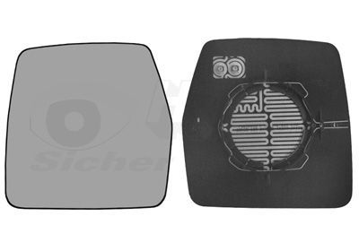 Veidrodėlio stiklas, išorinis veidrodėlis VAN WEZEL 1610837