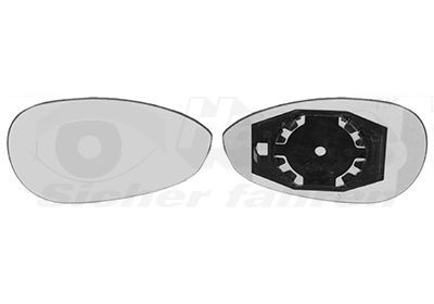 Veidrodėlio stiklas, išorinis veidrodėlis VAN WEZEL 1624832