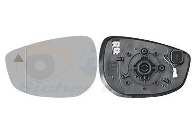 Veidrodėlio stiklas, išorinis veidrodėlis VAN WEZEL 2751837