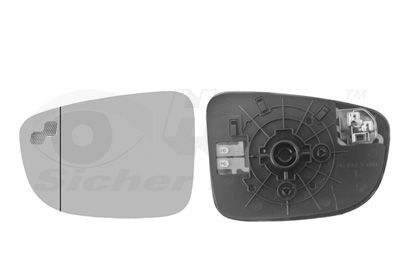 Veidrodėlio stiklas, išorinis veidrodėlis VAN WEZEL 2766837