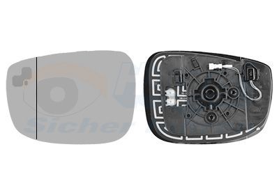 Veidrodėlio stiklas, išorinis veidrodėlis VAN WEZEL 2773835