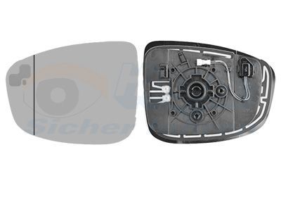 Veidrodėlio stiklas, išorinis veidrodėlis VAN WEZEL 2780835