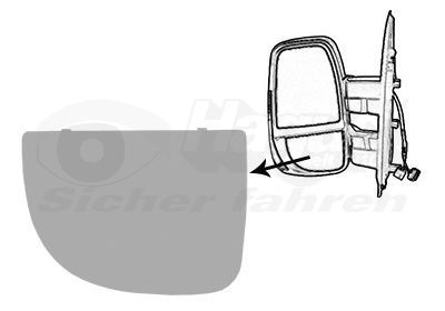 Veidrodėlio stiklas, išorinis veidrodėlis VAN WEZEL 2817831