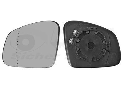 Veidrodėlio stiklas, išorinis veidrodėlis VAN WEZEL 4368837