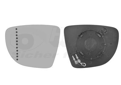 Veidrodėlio stiklas, išorinis veidrodėlis VAN WEZEL 4373837