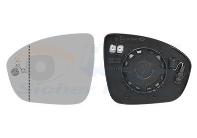 Veidrodėlio stiklas, išorinis veidrodėlis VAN WEZEL 4403835