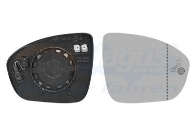 Veidrodėlio stiklas, išorinis veidrodėlis VAN WEZEL 4403836