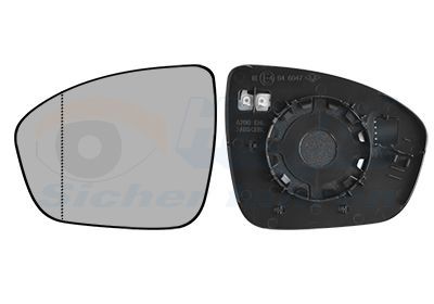 Veidrodėlio stiklas, išorinis veidrodėlis VAN WEZEL 4403837